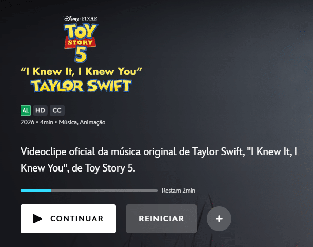 image-1 Taylor Swift: I Knew It, I Knew You agora está disponível no Disney+ com o clipe oficial