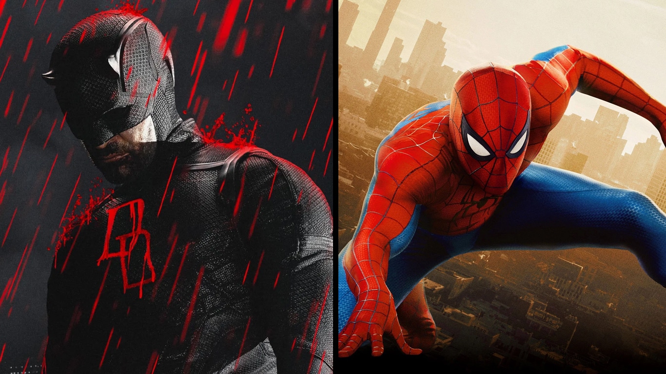 Demolidor-e-Homem-Aranha Cartaz em Homem-Aranha: Um Novo Dia faz referência direta a Demolidor: Renascido [Foto]