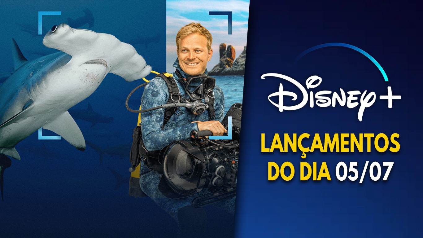 Tubarão-martelo é tema de novo documentário no Disney+ neste domingo Lancamentos-Disney-Plus-do-dia-05-07-2026 Tubarão-martelo é tema de novo documentário no Disney+ neste domingo