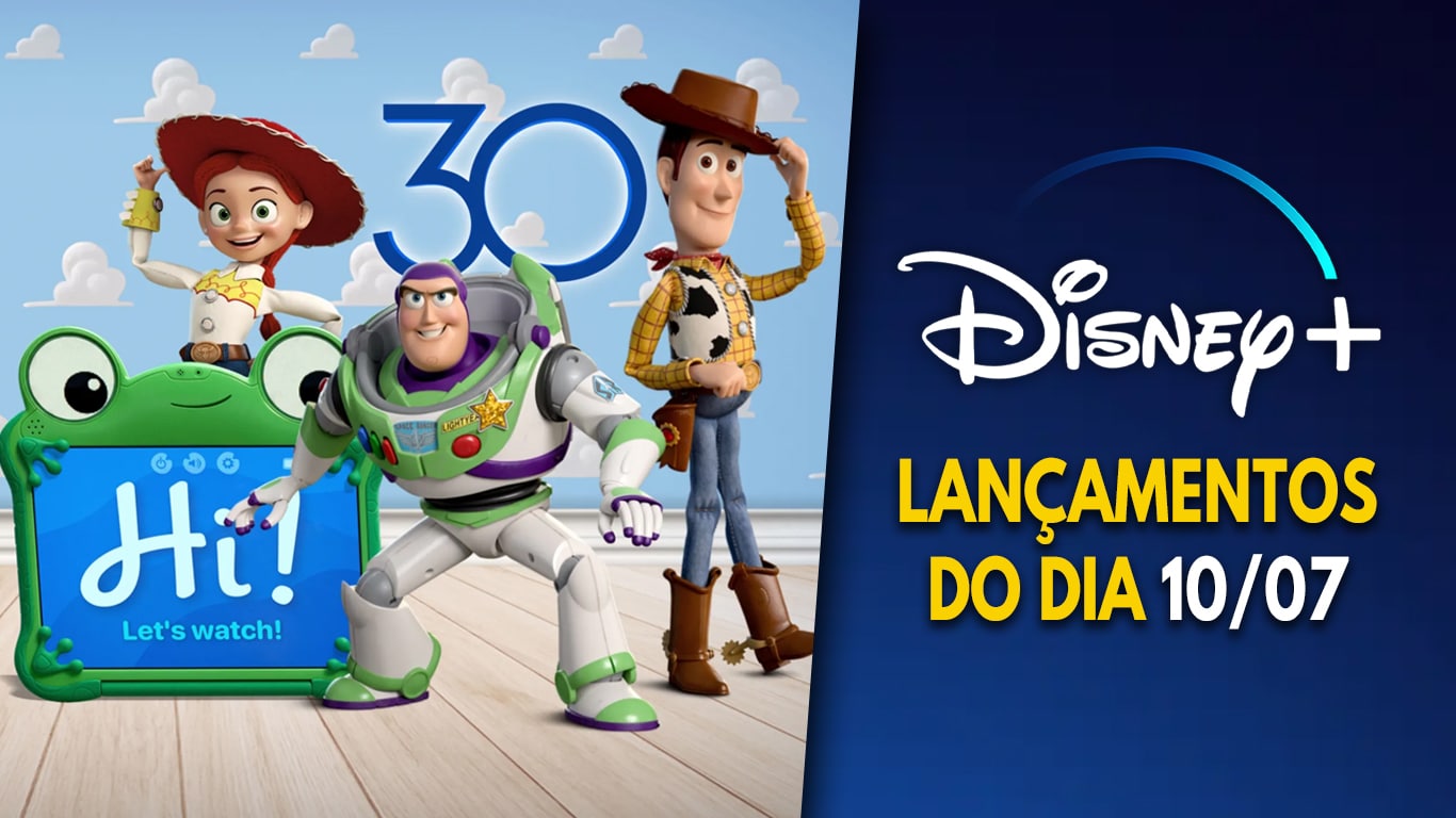 Lancamentos-Disney-Plus-do-dia-10-07-2026 Disney+ lança especial de 30 anos de Toy Story e 3ª temporada de Jujutsu Kaisen