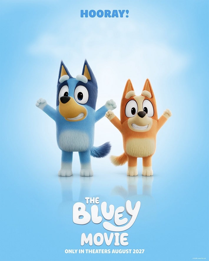 Poster-filme-Bluey Bluey: O Filme ganha primeiro trailer com Bluey e Bingo em 3D