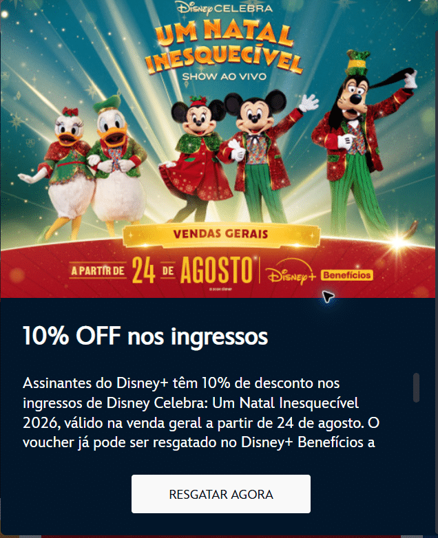 image-47 Ingressos do Disney Celebra: Um Natal Inesquecível têm 10% OFF para assinantes do Disney+