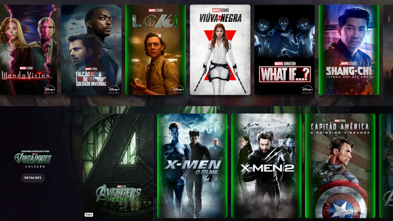 Disney+ marca em verde os filmes para assistir antes de Vingadores: Doutor Destino Marvel-no-Disney-Plus Disney+ marca em verde os filmes para assistir antes de Vingadores: Doutor Destino