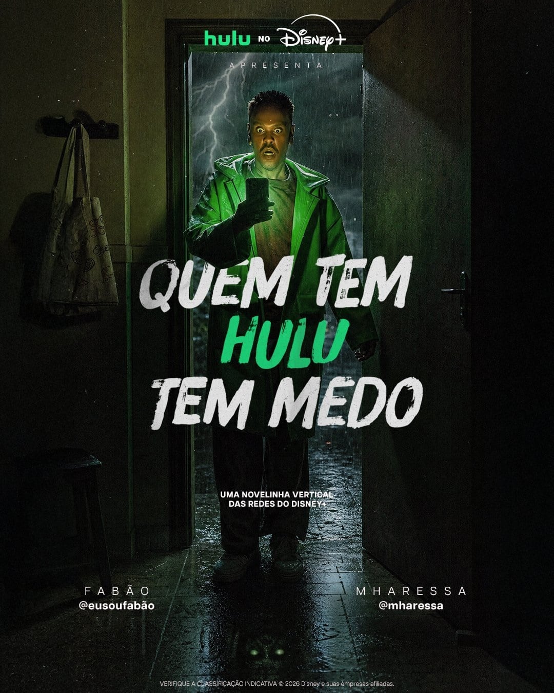 Quem-Tem-Hulu-Tem-Medo Disney+ anuncia novelinha vertical de terror com Fabão e Mharessa para o Halloween