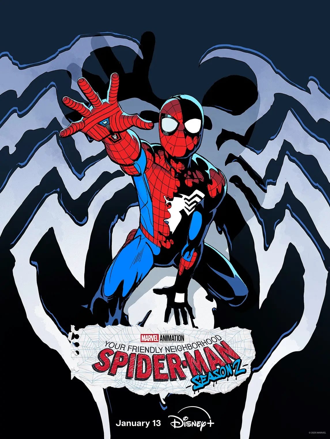 Seu-Amigao-da-Vizinhanca-Homem-Aranha-Poster Marvel confirma data da 2ª temporada de Seu Amigão da Vizinhança: Homem-Aranha e destaca Venom